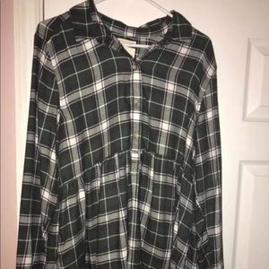 American Eagle flannel blouse